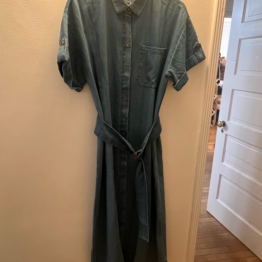 Denim Blue Shirt Dress